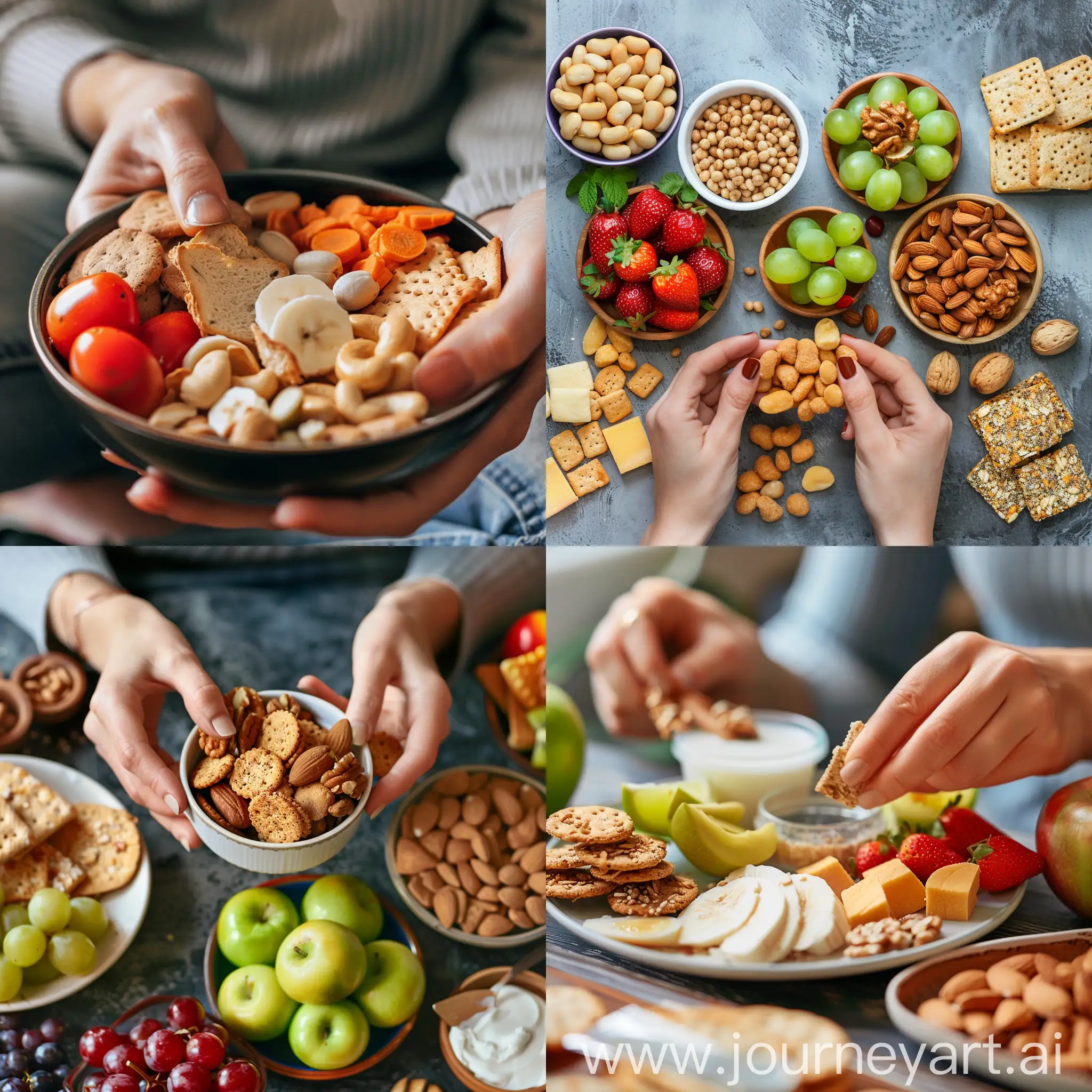 Woman-Enjoying-Nutritious-Snacks