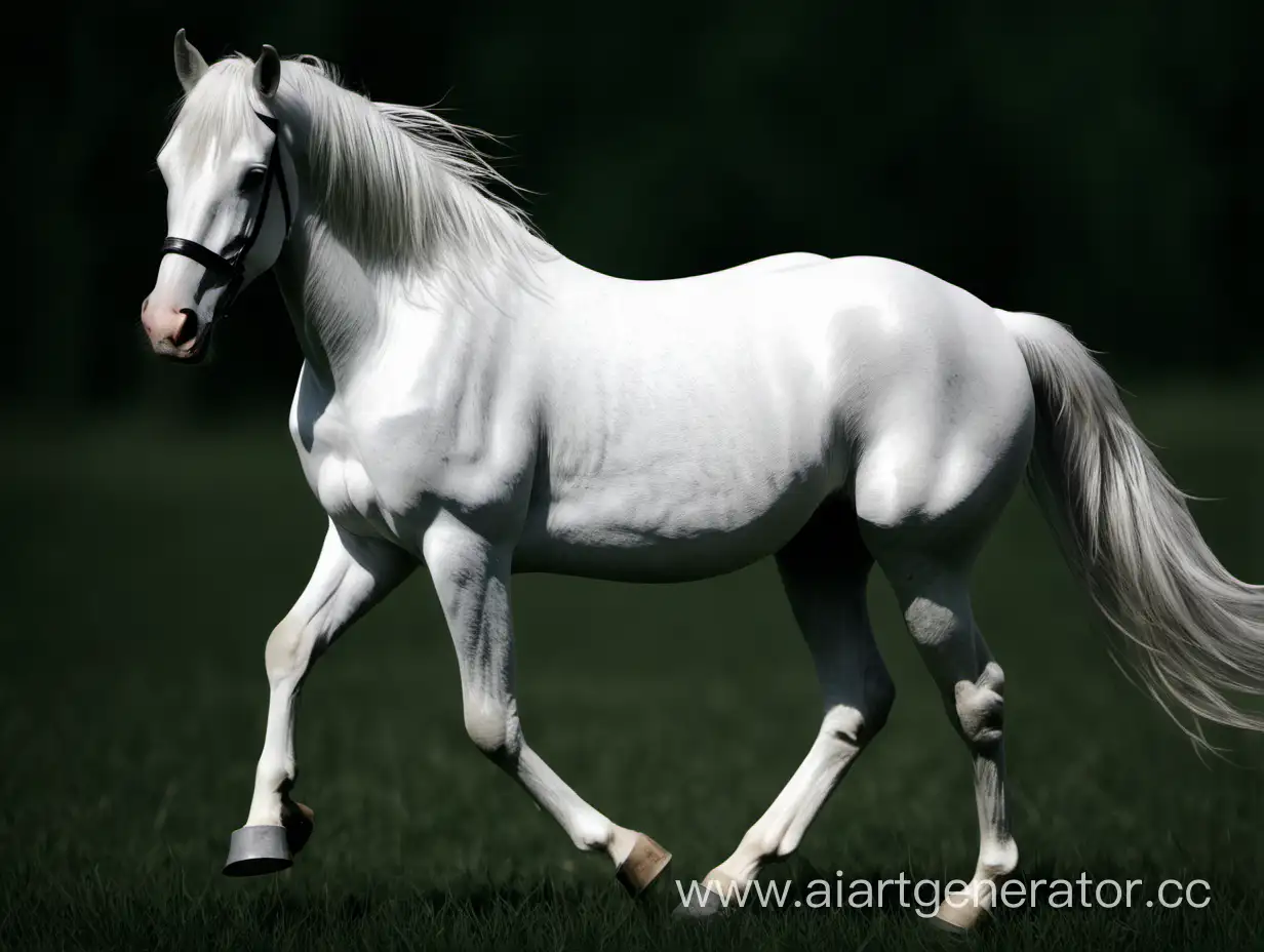Majestic-White-Horse-Galloping-in-a-Serene-Meadow
