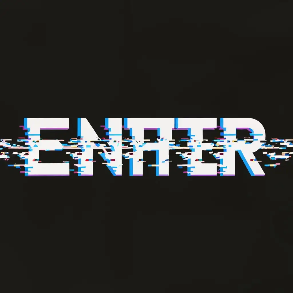 a logo design,with the text "ENT3R Clan", main symbol:ENT3R Clan text in the middle/ and make it glitchy style
with effects in background,Moderate,clear background