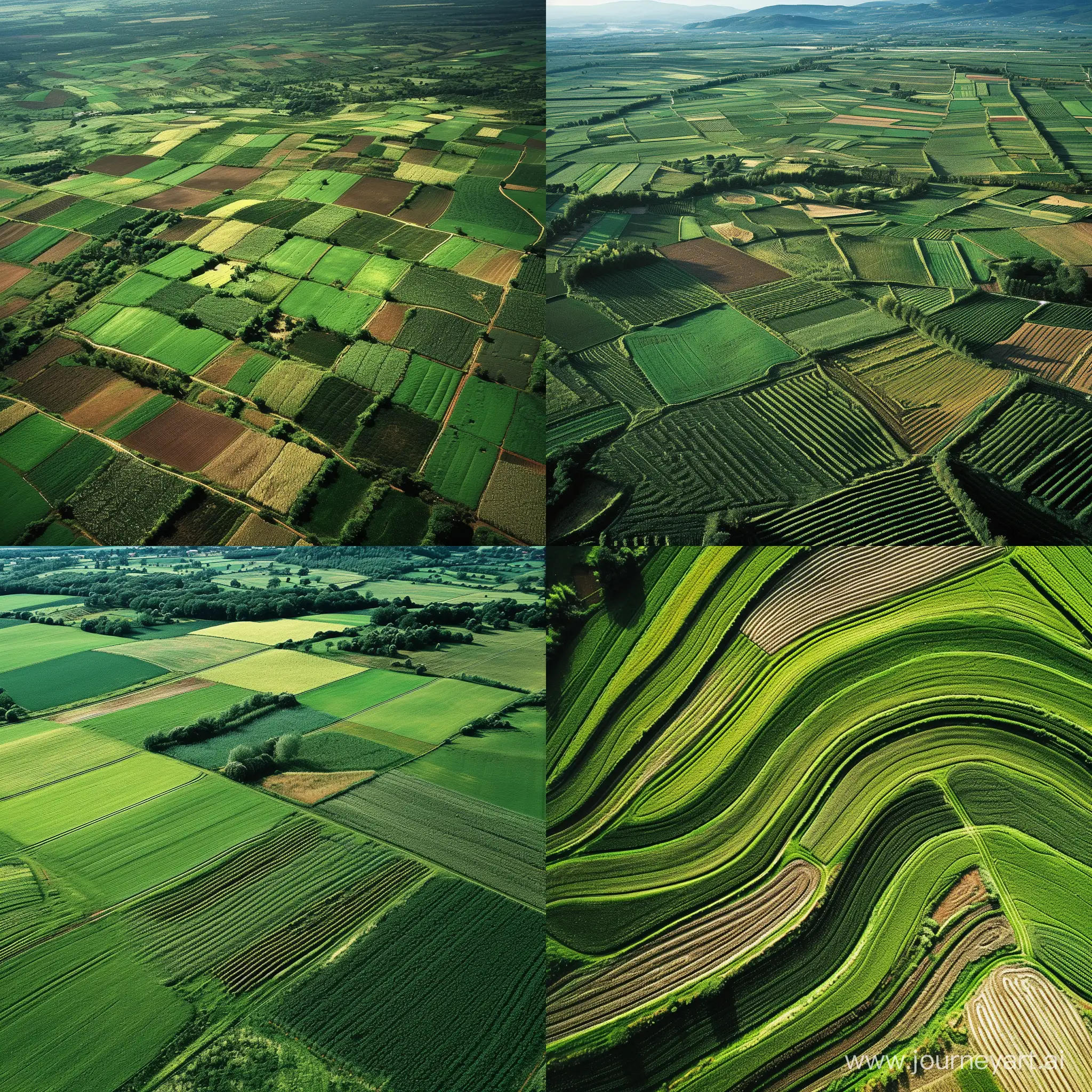 Vibrant-Aerial-View-of-Agricultural-Lands