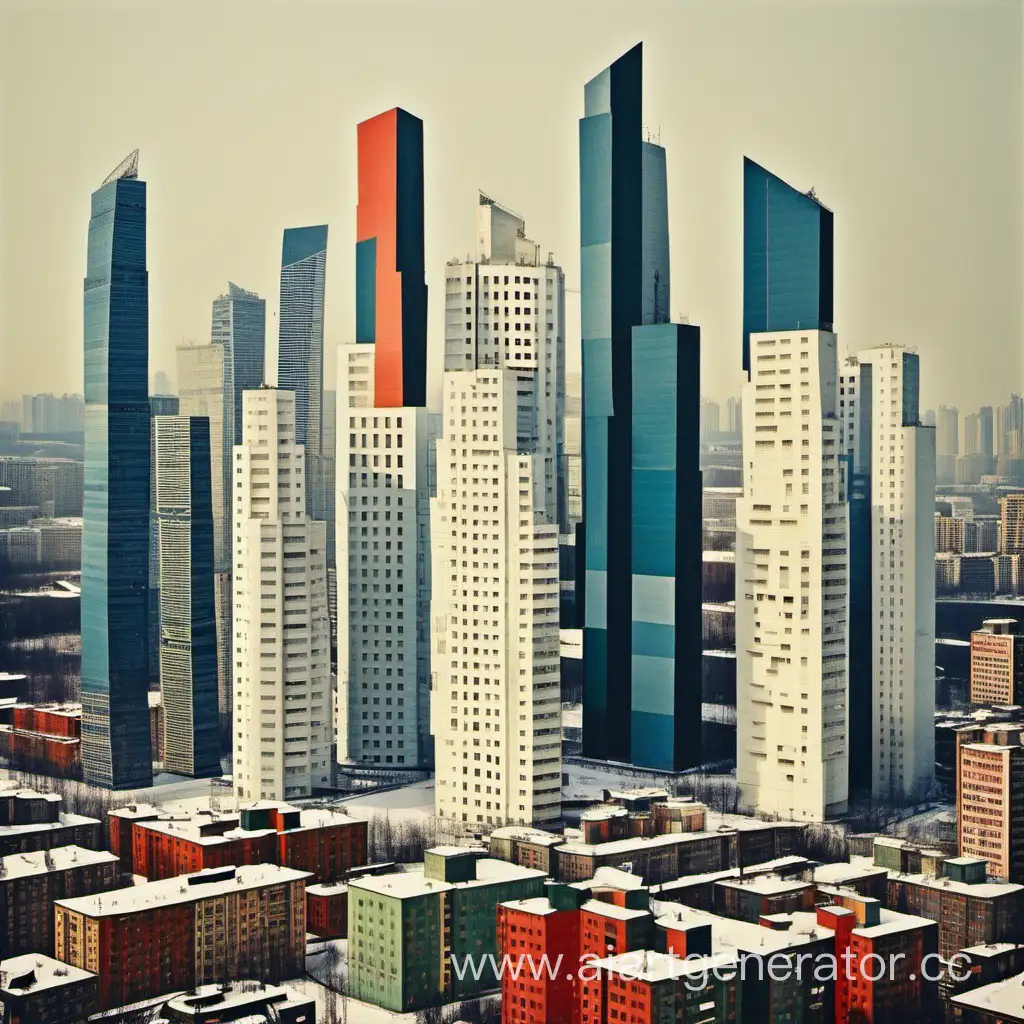 Modern-Moscow-Cityscape-in-Malevich-Style