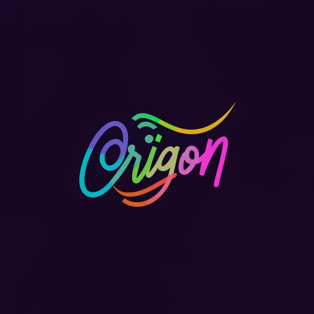 a logo design,with the text "origon", main symbol:colorful iris,complex,be used in Entertainment industry,clear background