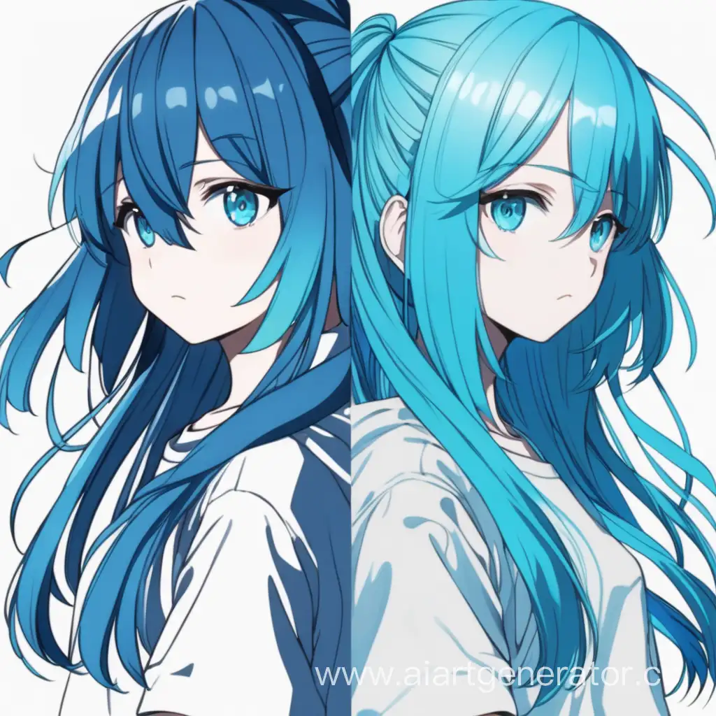 Anime-Girl-with-Half-Blue-and-Half-Cyan-Hair