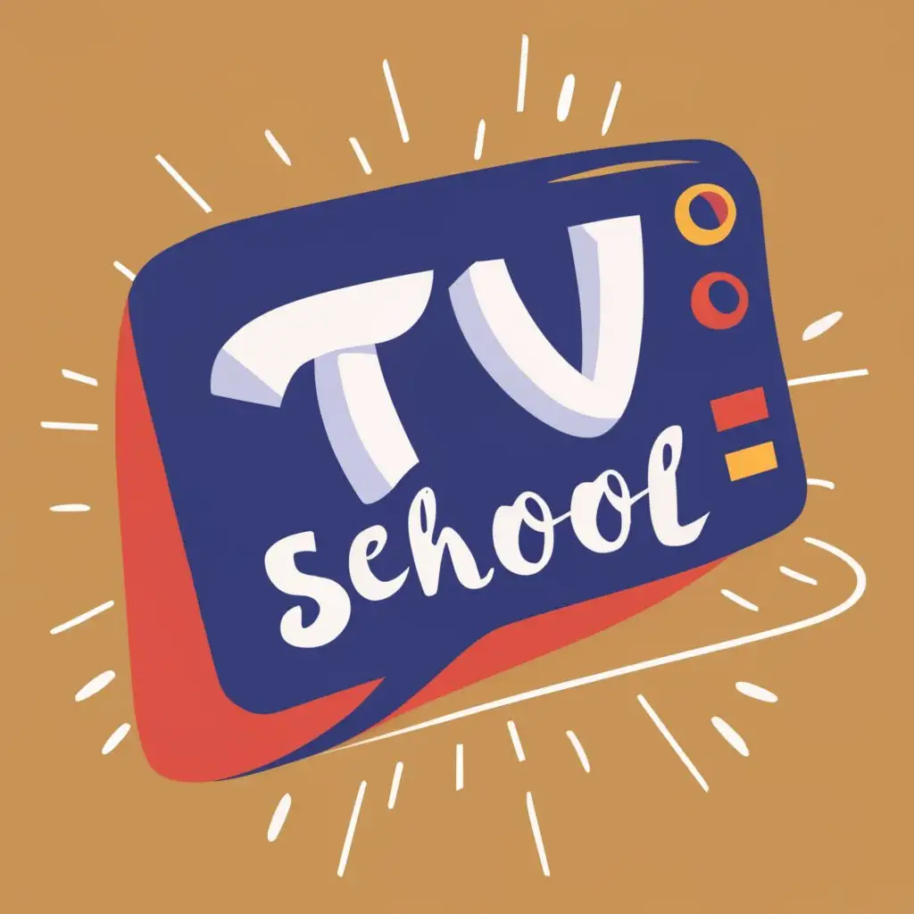 logo, school, with the text "TV School", typography, be used in Education industry