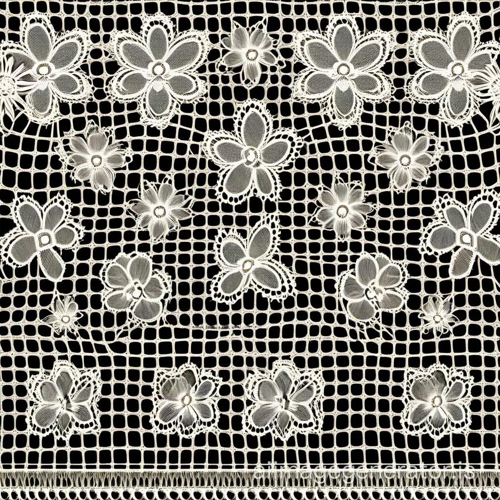 a seamless texture of lace with flower