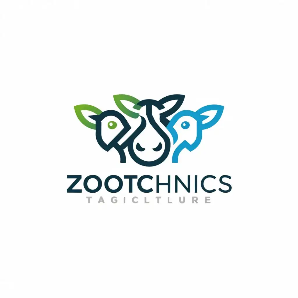 a logo design,with the text "Zootechnics", main symbol:zootechnics, biotechnology, agronomy, animals, live stock,Moderate,be used in Education industry,clear background