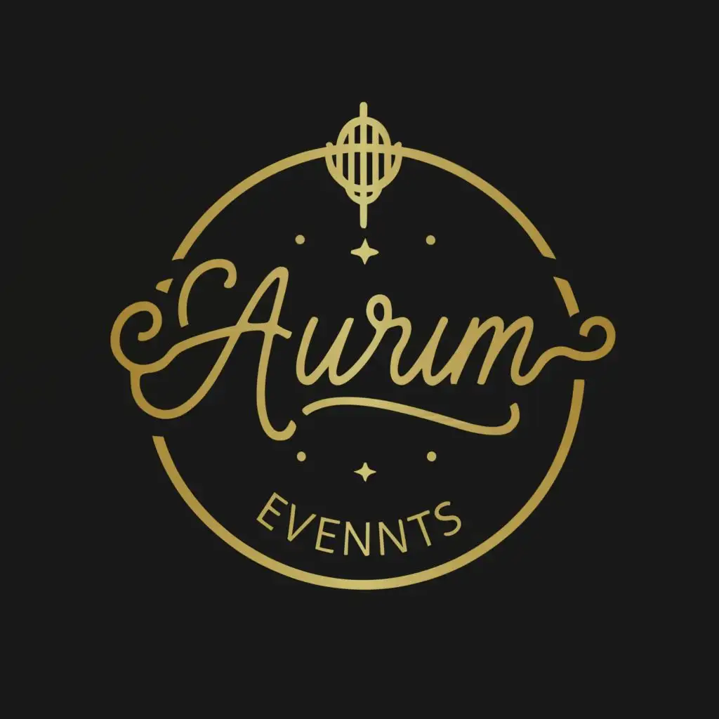 LOGO-Design-For-Aurum-Events-Elegant-Round-Logo-with-Typography-for-the-Events-Industry