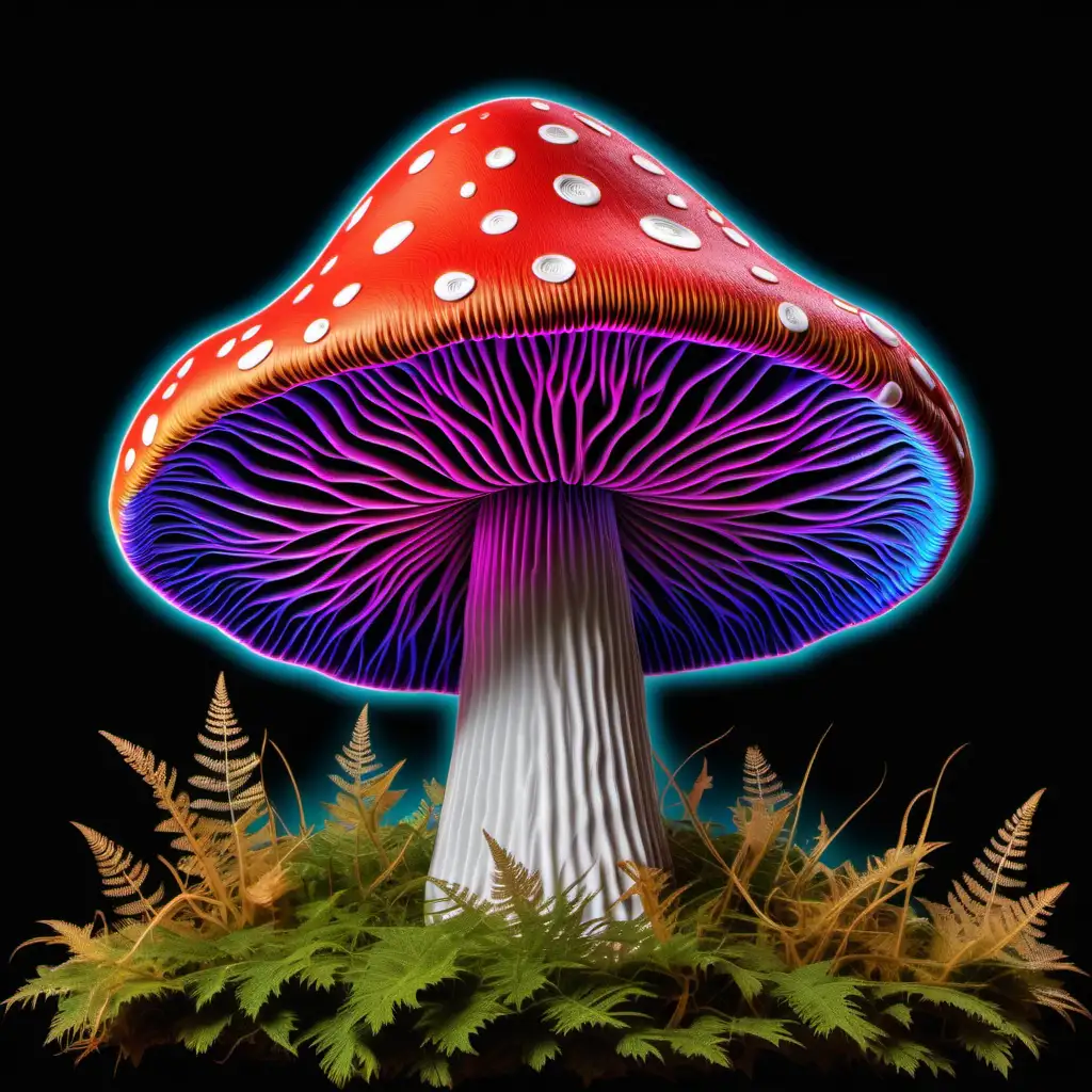 magic cap mushroom, psychedelic, no background-ar-6.5

