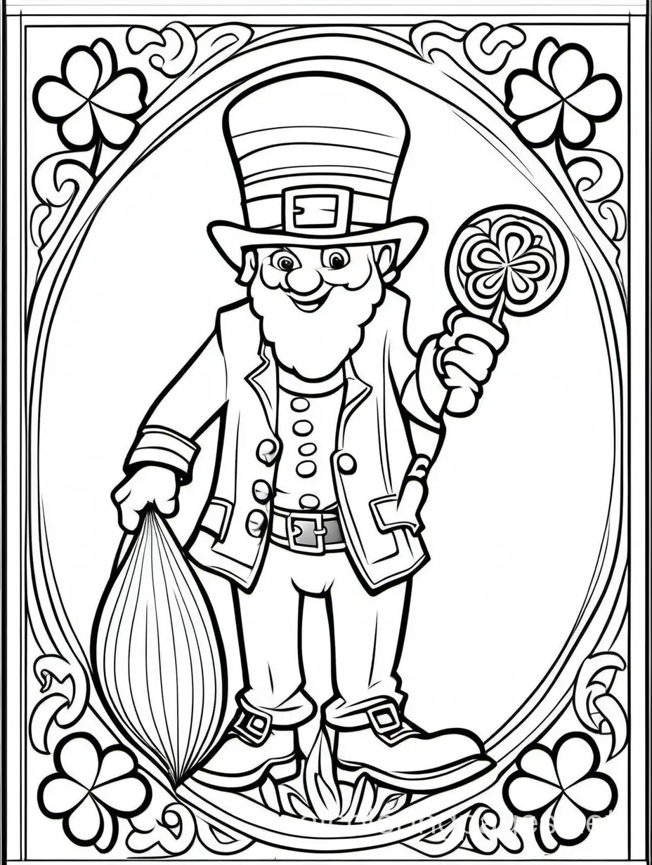 St-Patricks-Day-Coloring-Page-for-ADHD-Simple-Black-and-White-Line-Art