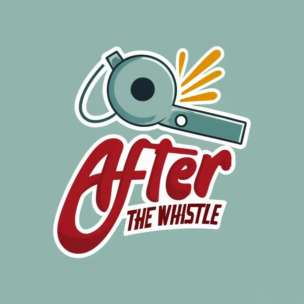 logo, Whistle, with the text "After the Whistle", typography, be used in Sports Fitness industry