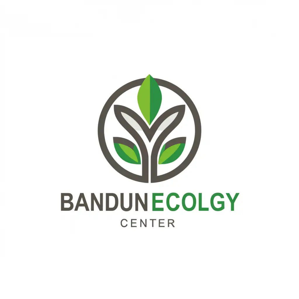 a logo design,with the text "Bandung Ecology Center", main symbol:tree with circle,Minimalistic,be used in Real Estate industry,clear background