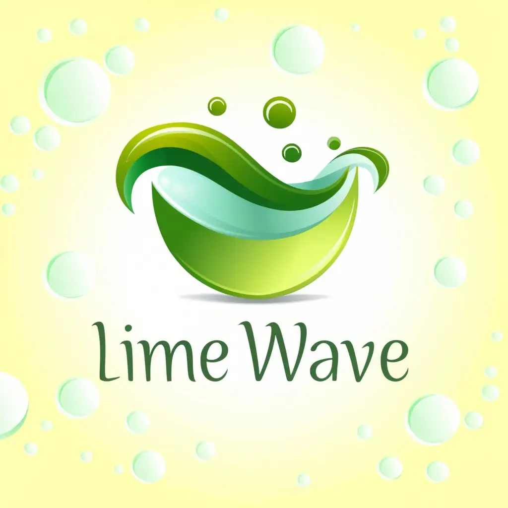 LOGO-Design-for-Lime-Wave-Vibrant-Text-with-Bubble-Background-and-Citrus-Twist