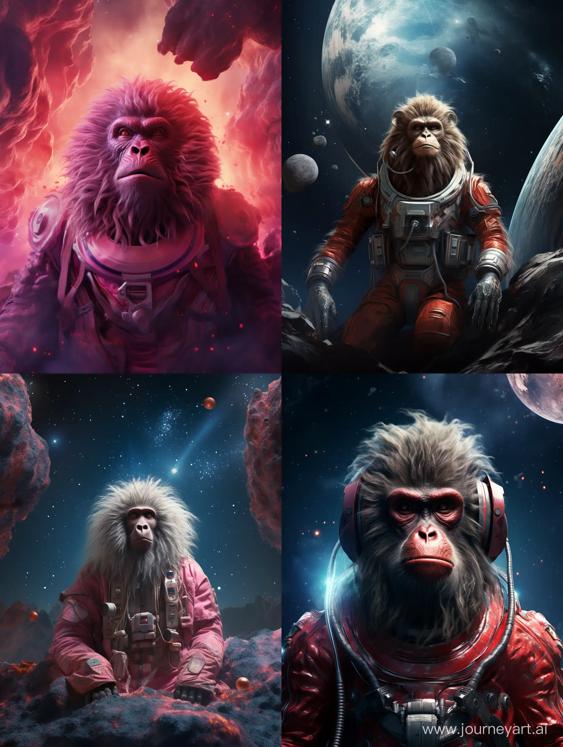baboon in the space