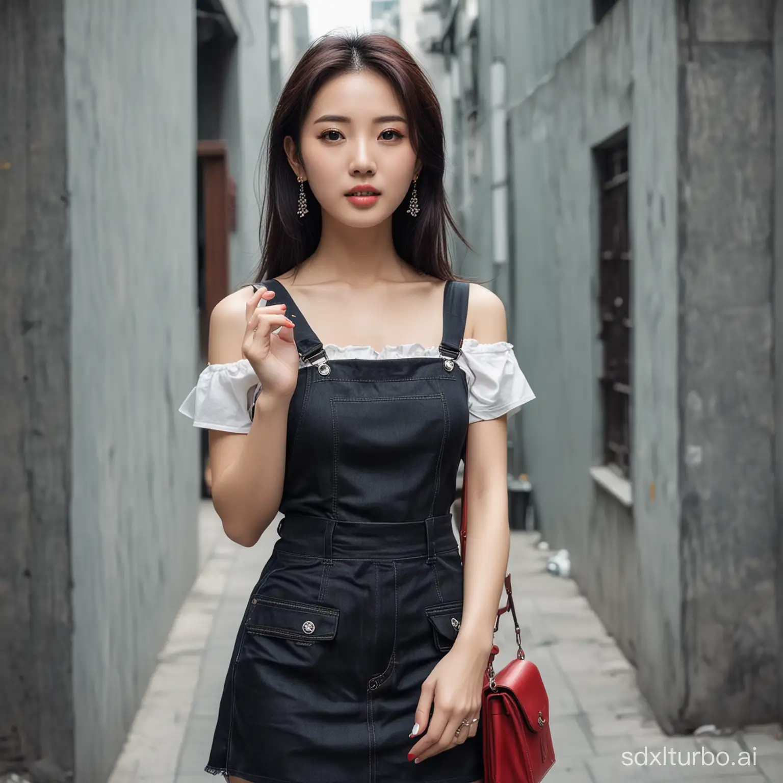 时尚美女的中国都市女郎
