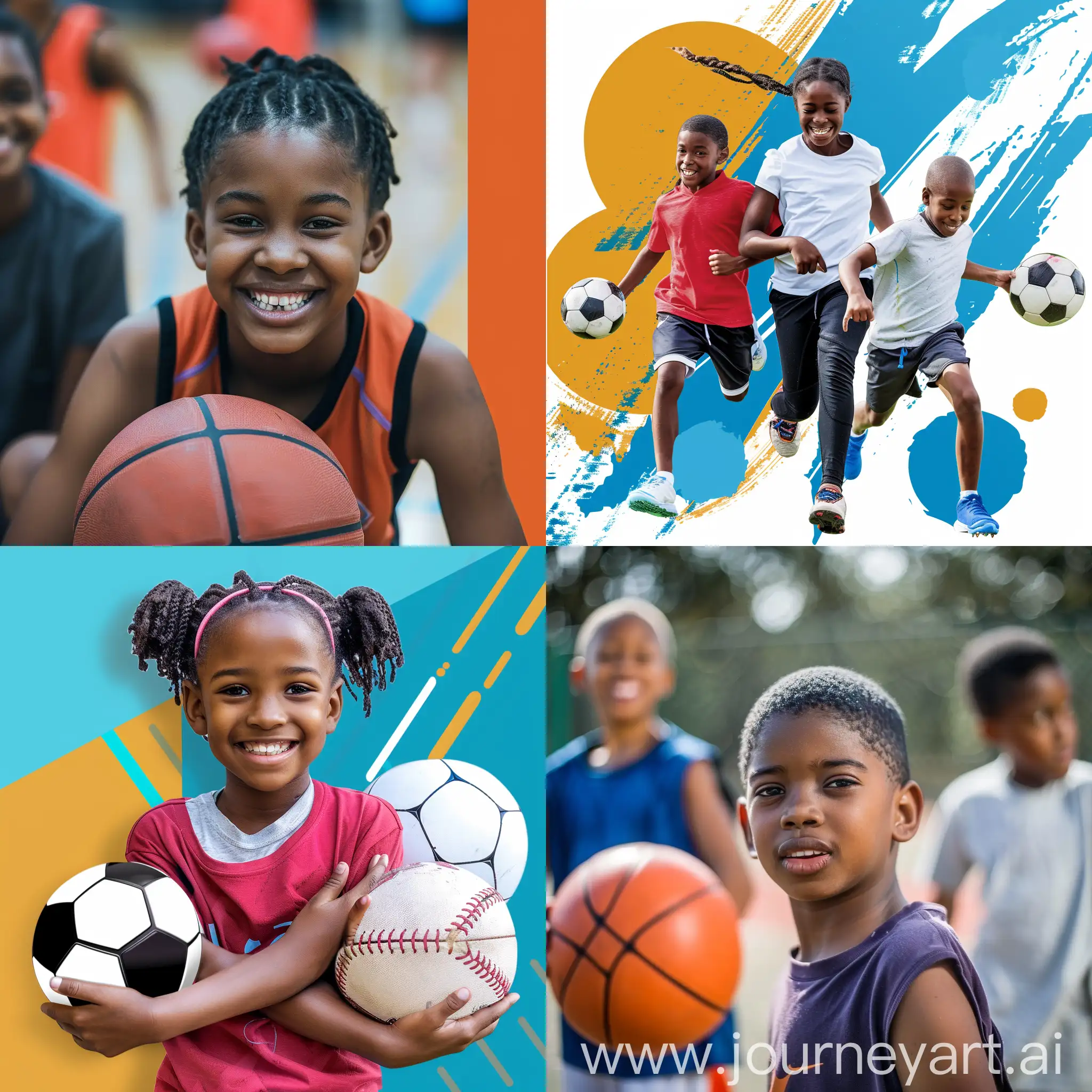 Create a flyer for Youth Sports Training for African American children
