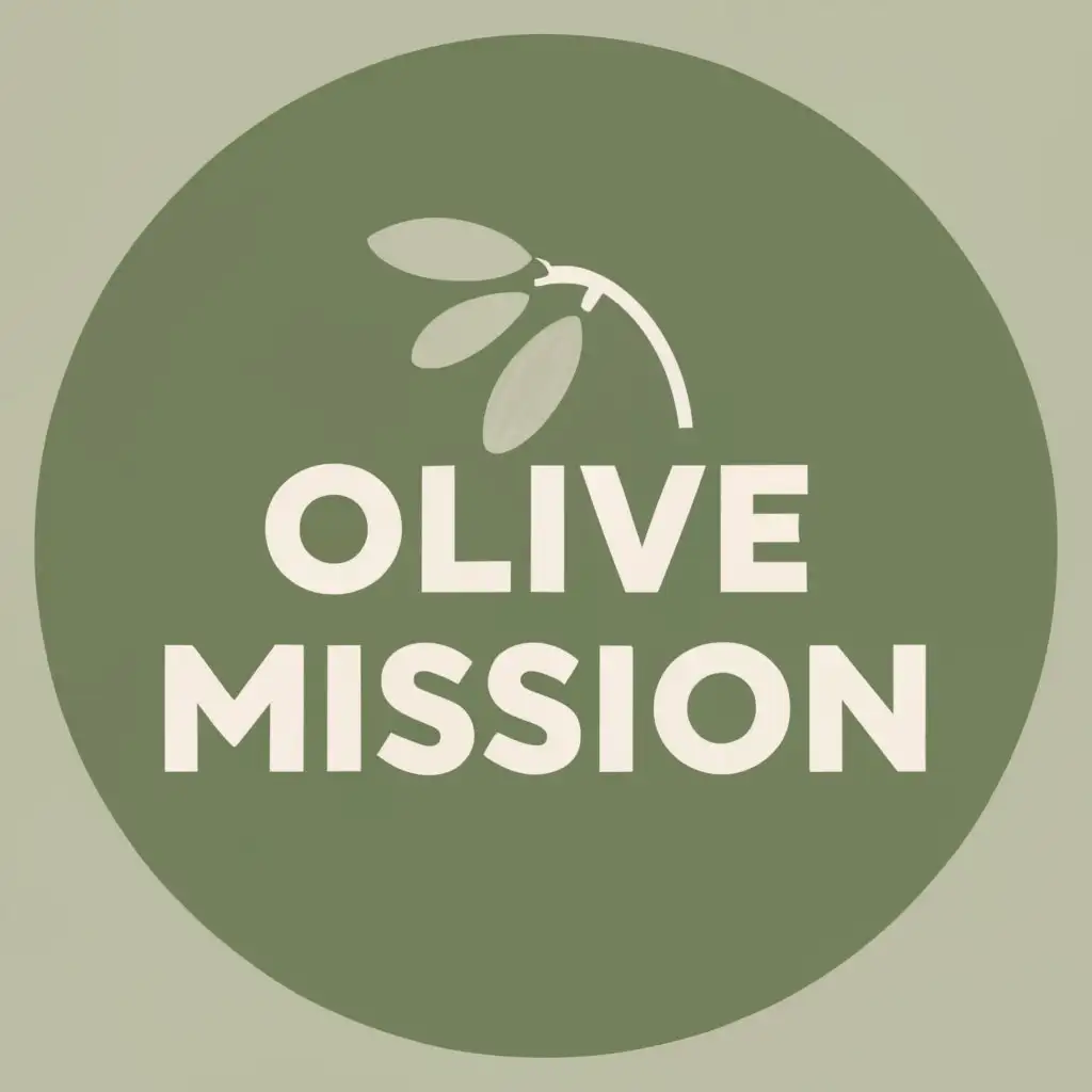 logo, olive, with the text "Olive Mission", typography, be used in Nonprofit industry