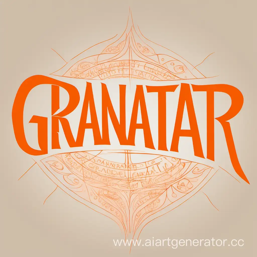 Dark-Orange-Granatar-Inscription-on-Transitioning-Background