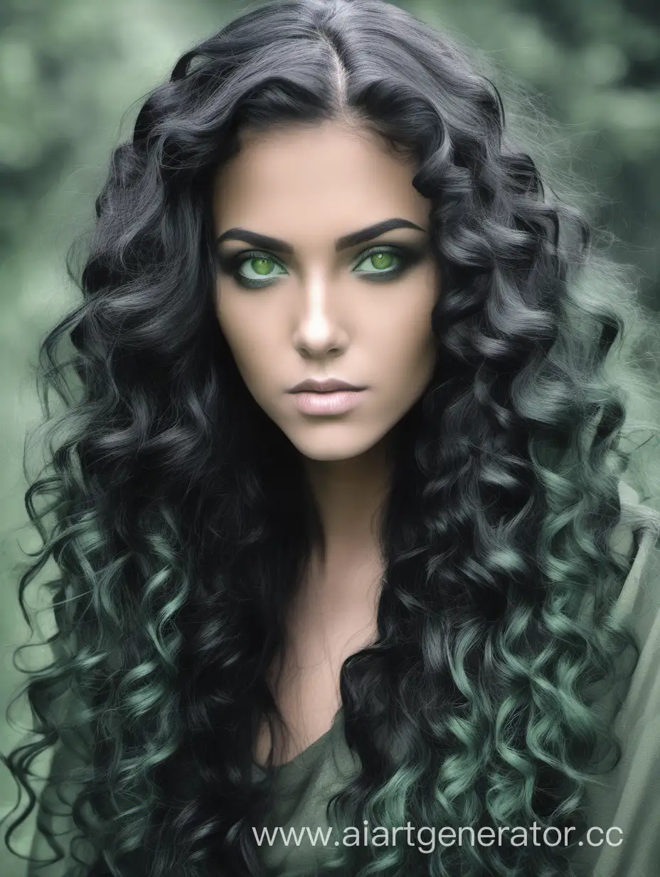 Captivating-Girl-with-Long-Black-Curls-Gray-Hair-and-Dark-Green-Eyes