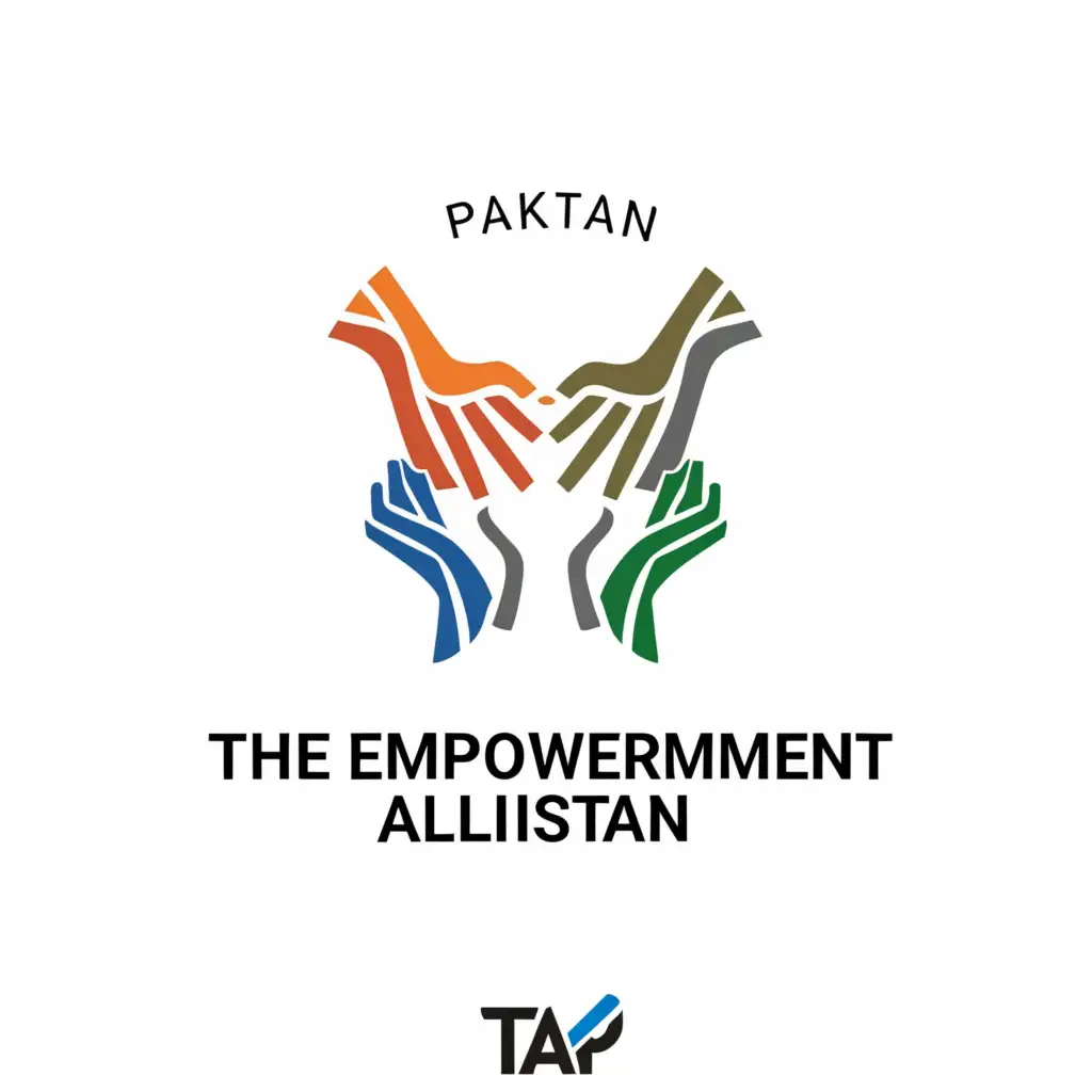 a logo design,with the text "The Empowerment Alliance Pakistan (TEAP)", main symbol:empower initiative alliance,Minimalistic,clear background