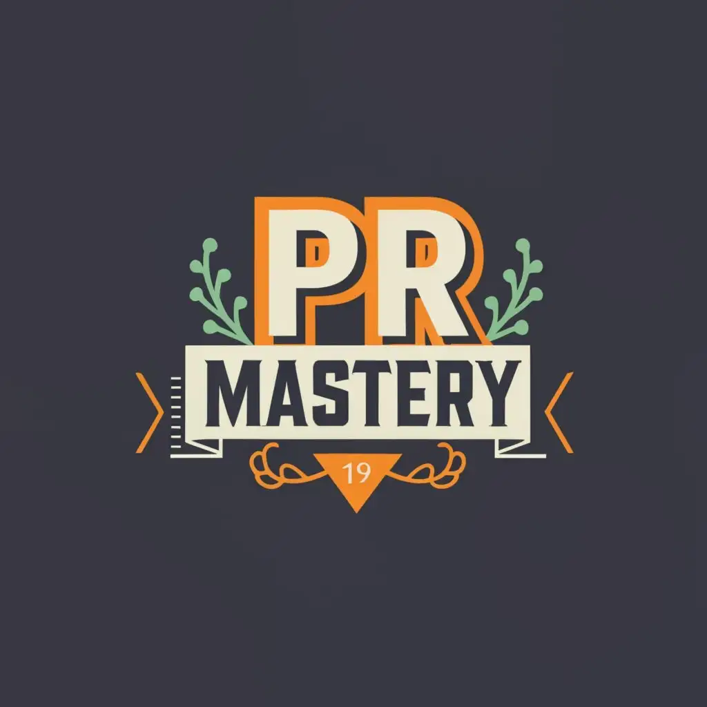 logo, PR-19, with the text ""PR Mastery-19"", typography, be used in Education industry