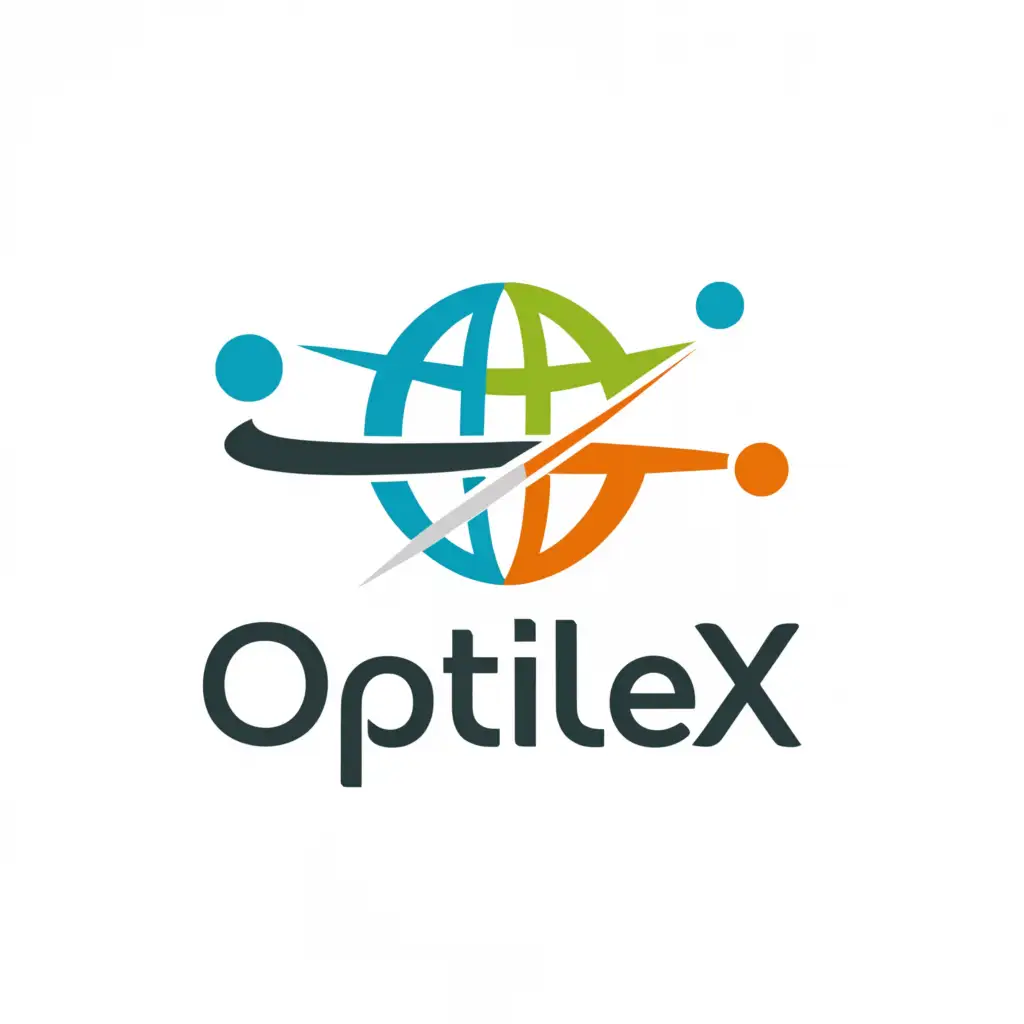 a logo design,with the text "Optilex", main symbol:Global Compliance Globe: A stylized globe with lines representing the countries you operate in (Nigeria, Kenya, Delaware, UK), encircled by a checkmark or tick symbol, symbolizing compliance.,Moderate,be used in Legal industry,clear background