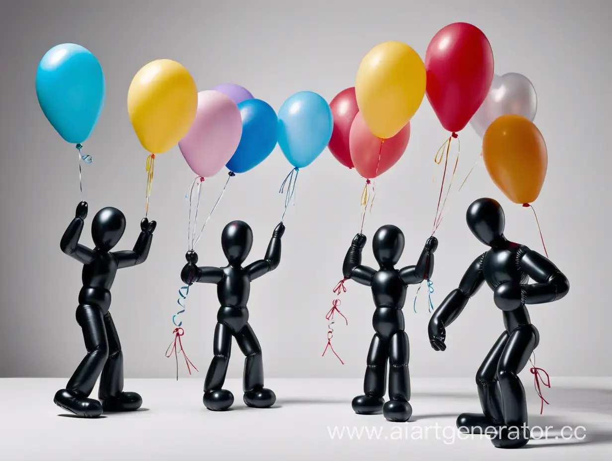 Balloon-Sculpting-Artists-Crafting-Colorful-Figures