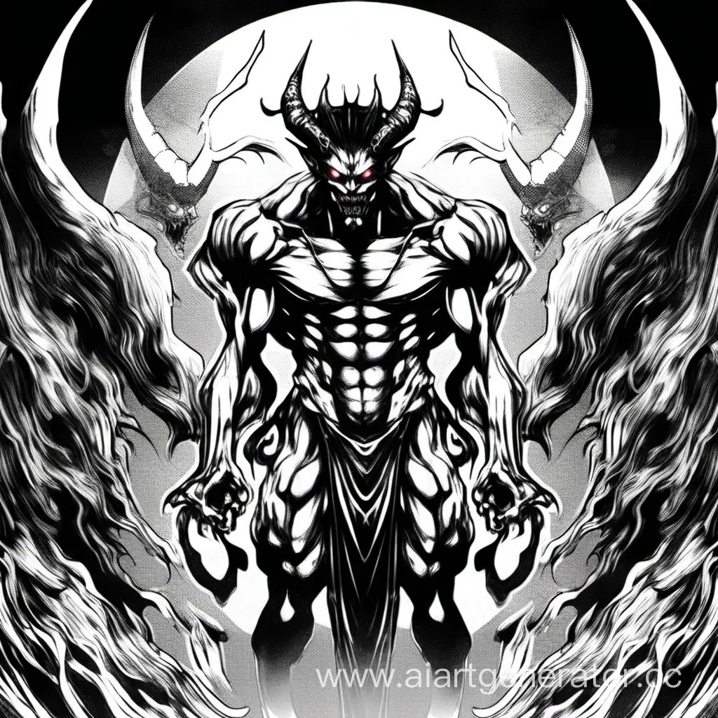 manga style, demon
