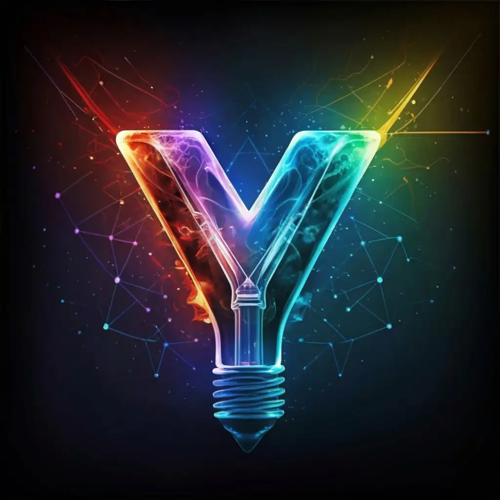 logo, The author's style "Paradoxical reality of the optimal minimum of infinite possibilities" in the field of luminescent design technology for the image "Abstract light bulb in the form of the letter M, tricolor in the background, flag of the Russian Federation, Or, tricolor in the background, flag of the Republic of Crimea", with the text "___", typography