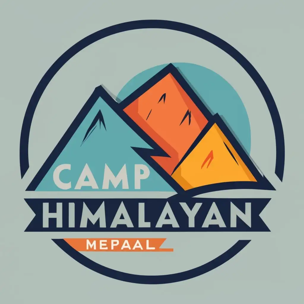 LOGO-Design-For-Camp-Himalayan-Nepal-NatureInspired-Typography-Emblem