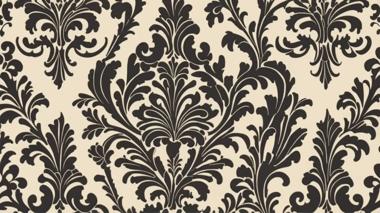 Victorian Damask Wallpaper Intricate Floral Patterns in Vintage Style
