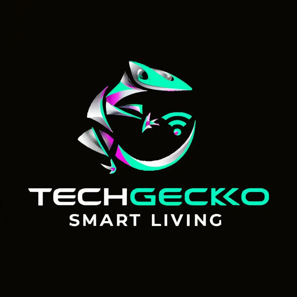 a logo design,with the text "TechGecko Smart Living", main symbol:Gecko, be used in Retail industry