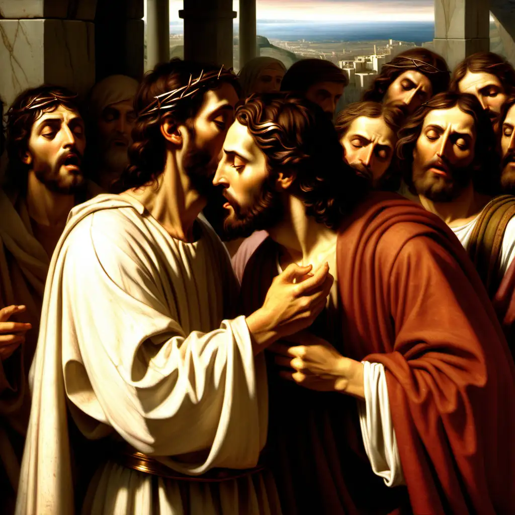 Judas Iscariots Betrayal Historic Kiss of Deceit