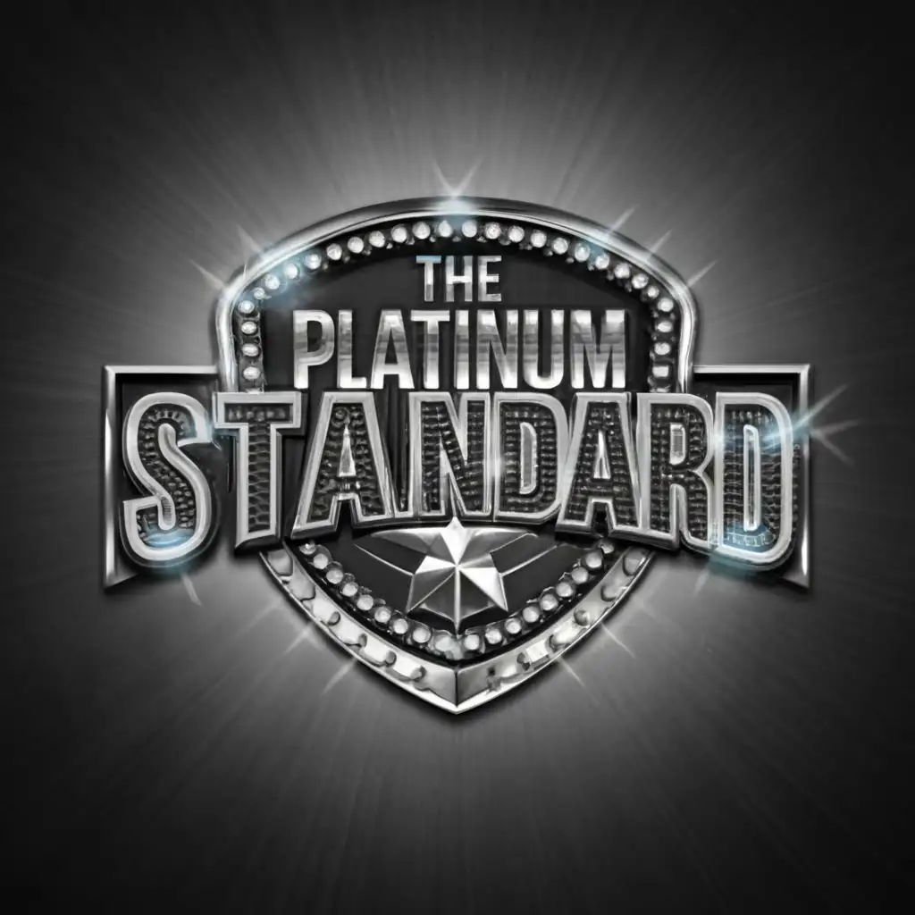 a logo design,with the text "The Platinum Standard
ND
", main symbol:A platinum coated logo for wrestling,Moderate,clear background