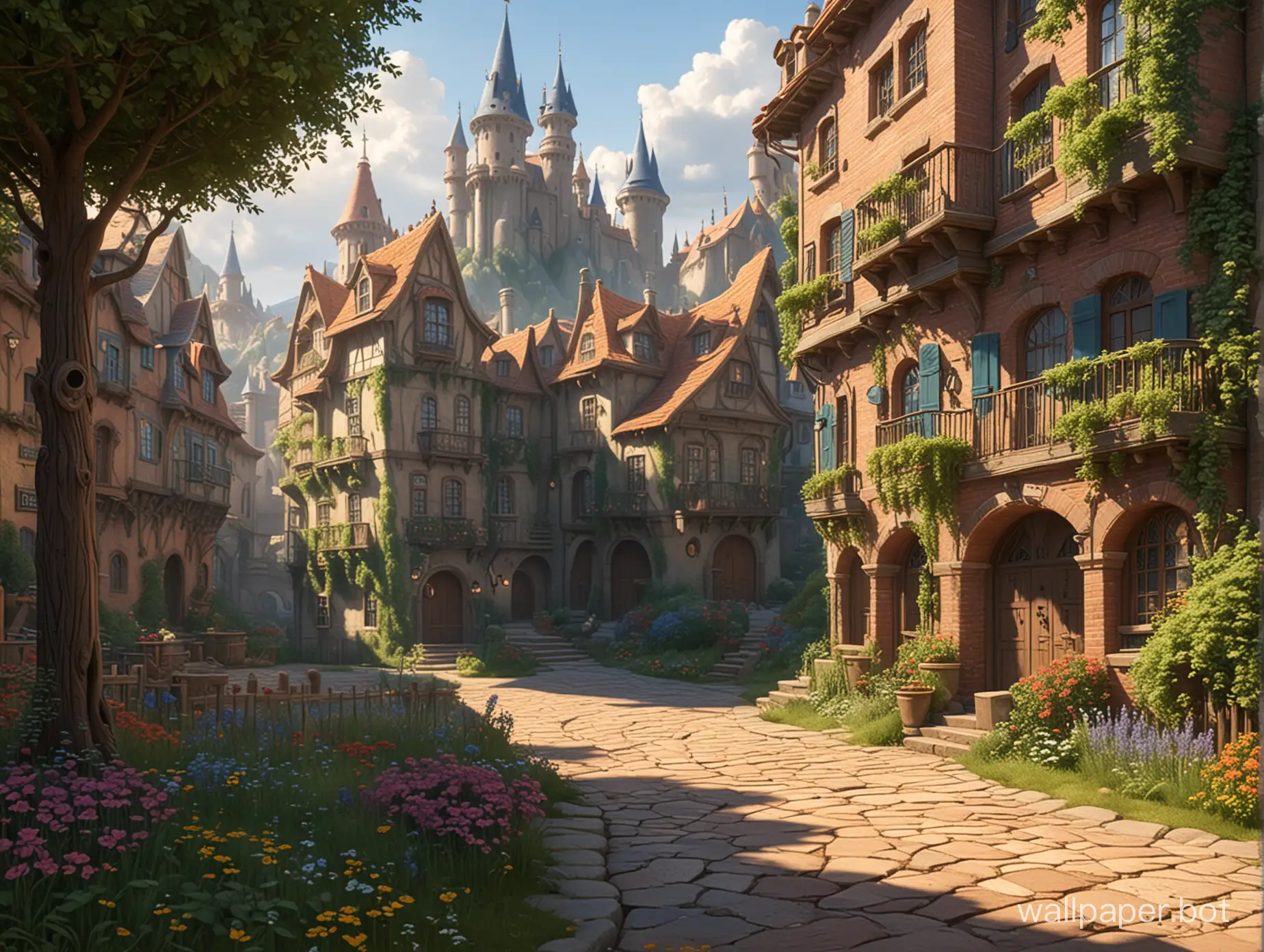 background environment from a Disney movie, realistic, and highly detailed.