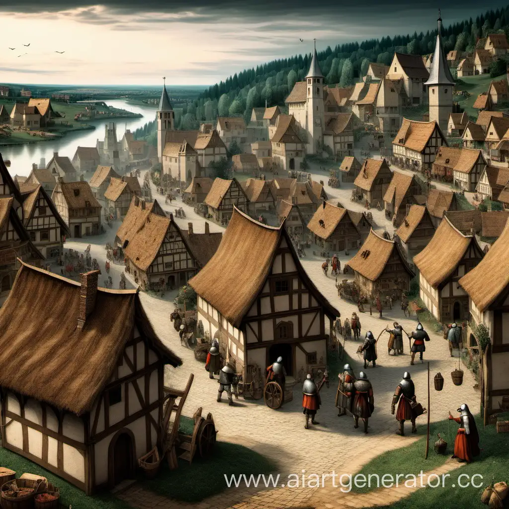 Деревня в средневековье