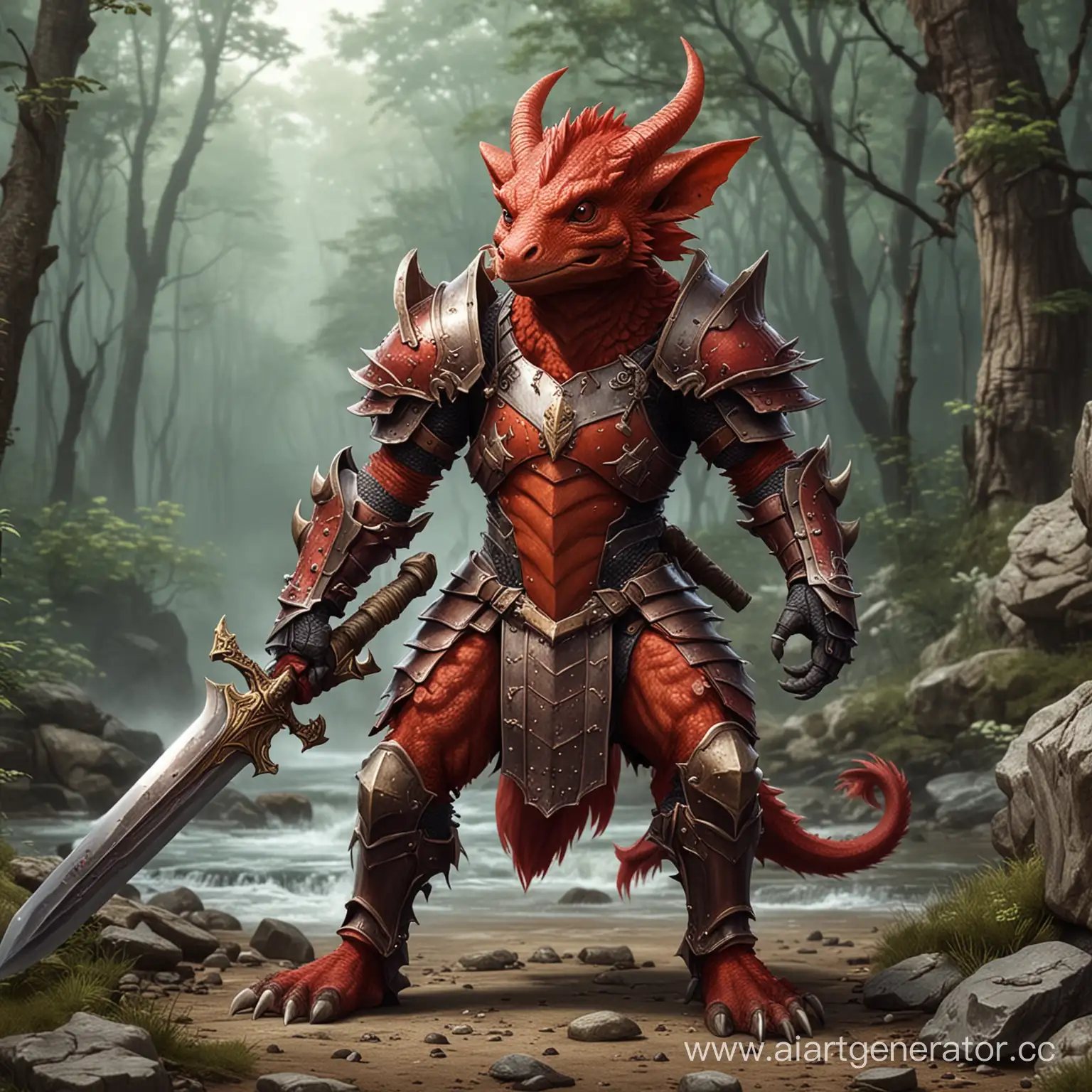Red-Kobold-Warrior-in-BattleReady-Armor