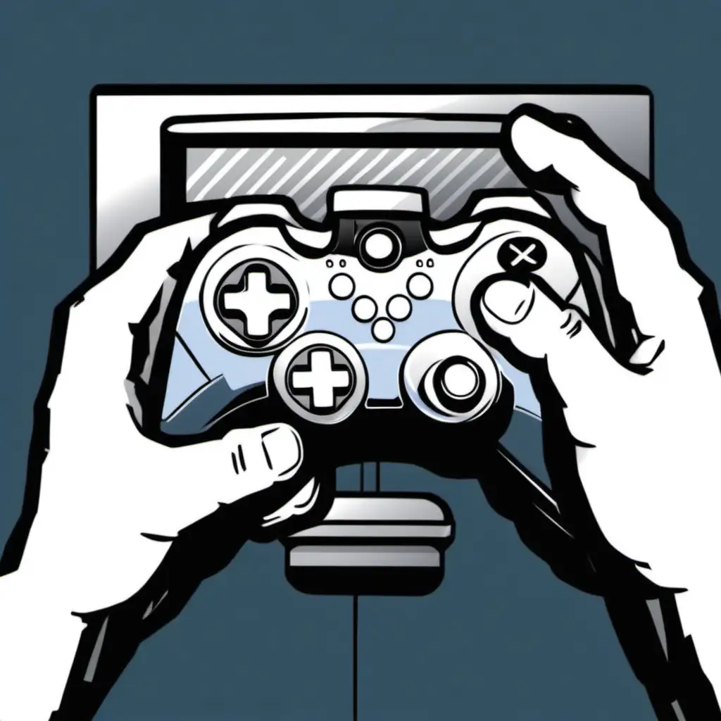 Hands on a video game controller