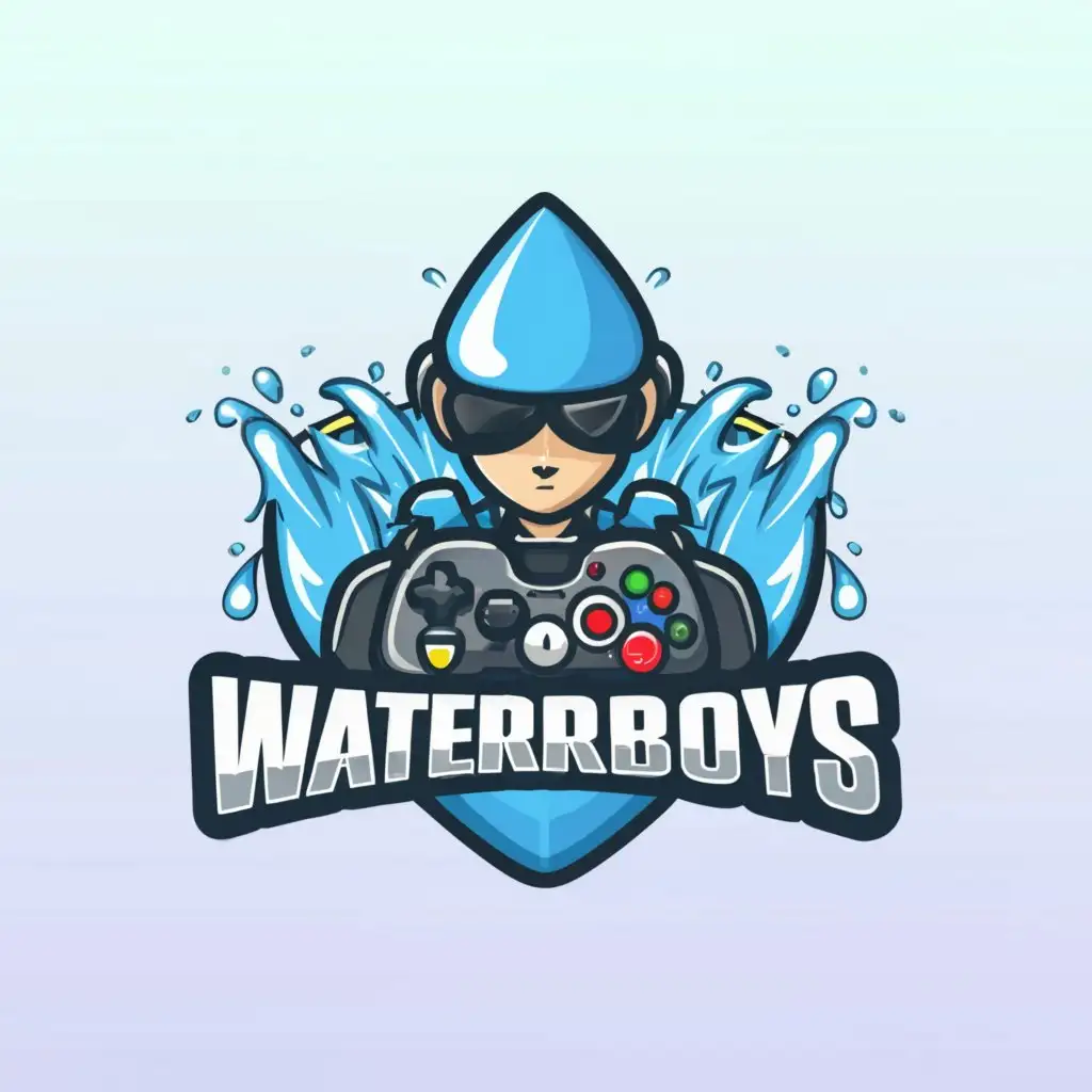 LOGO-Design-for-WaterBoy-Gaming-Theme-with-Dynamic-Typography-and-Clear-Background