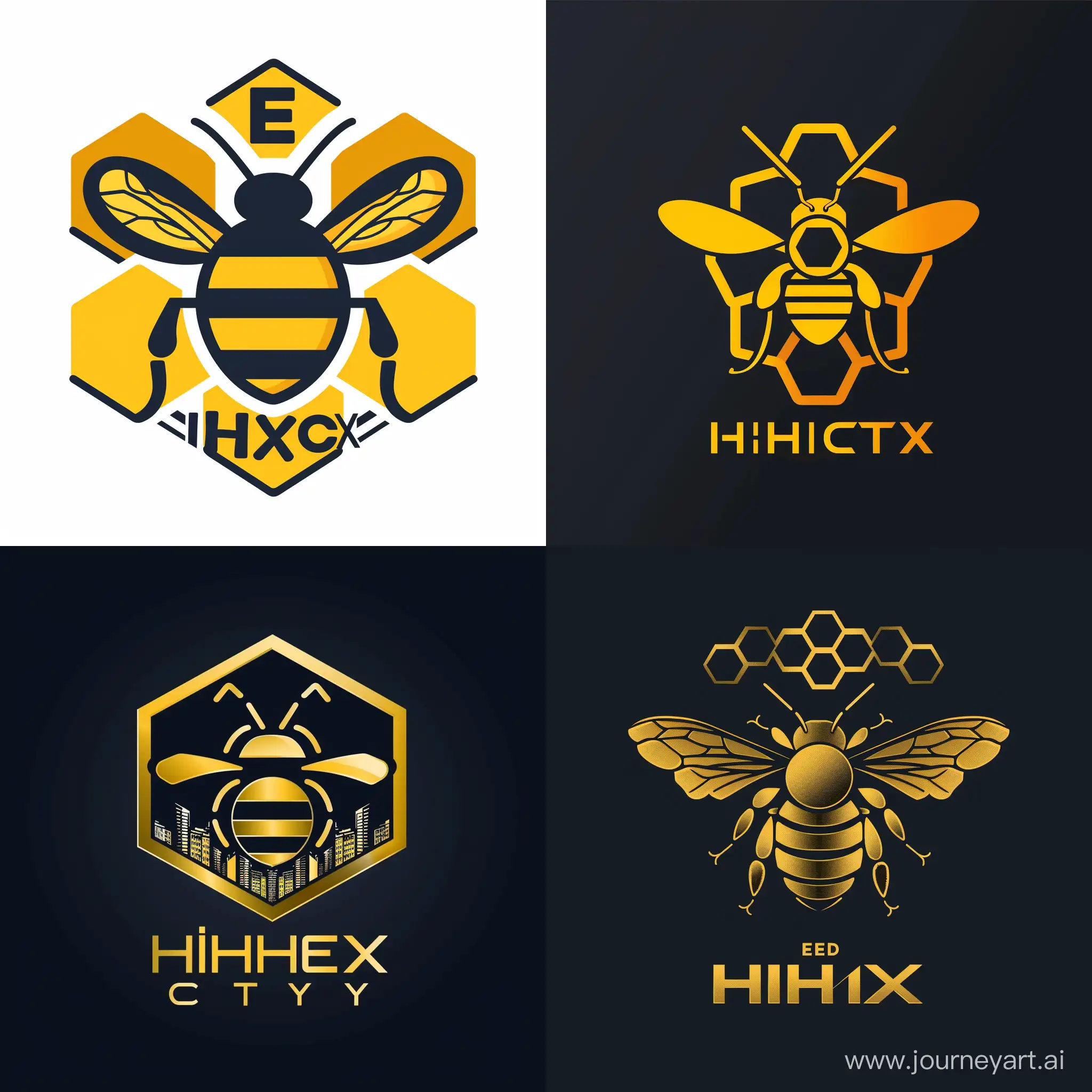 logo without words? for HiveHex city in bee style, very easy logotype