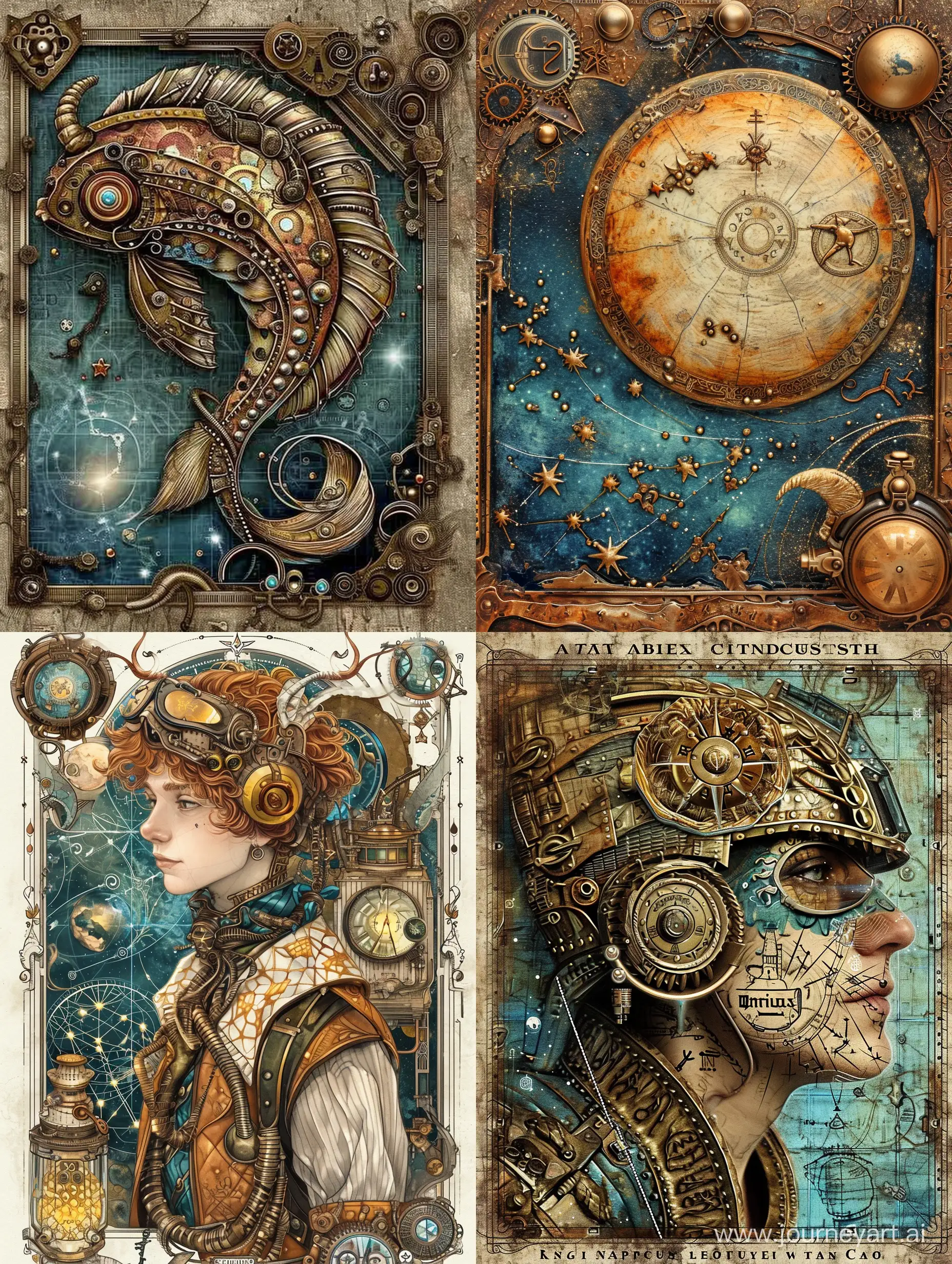 Steampunk-Aquarius-Zodiac-Sign-Art