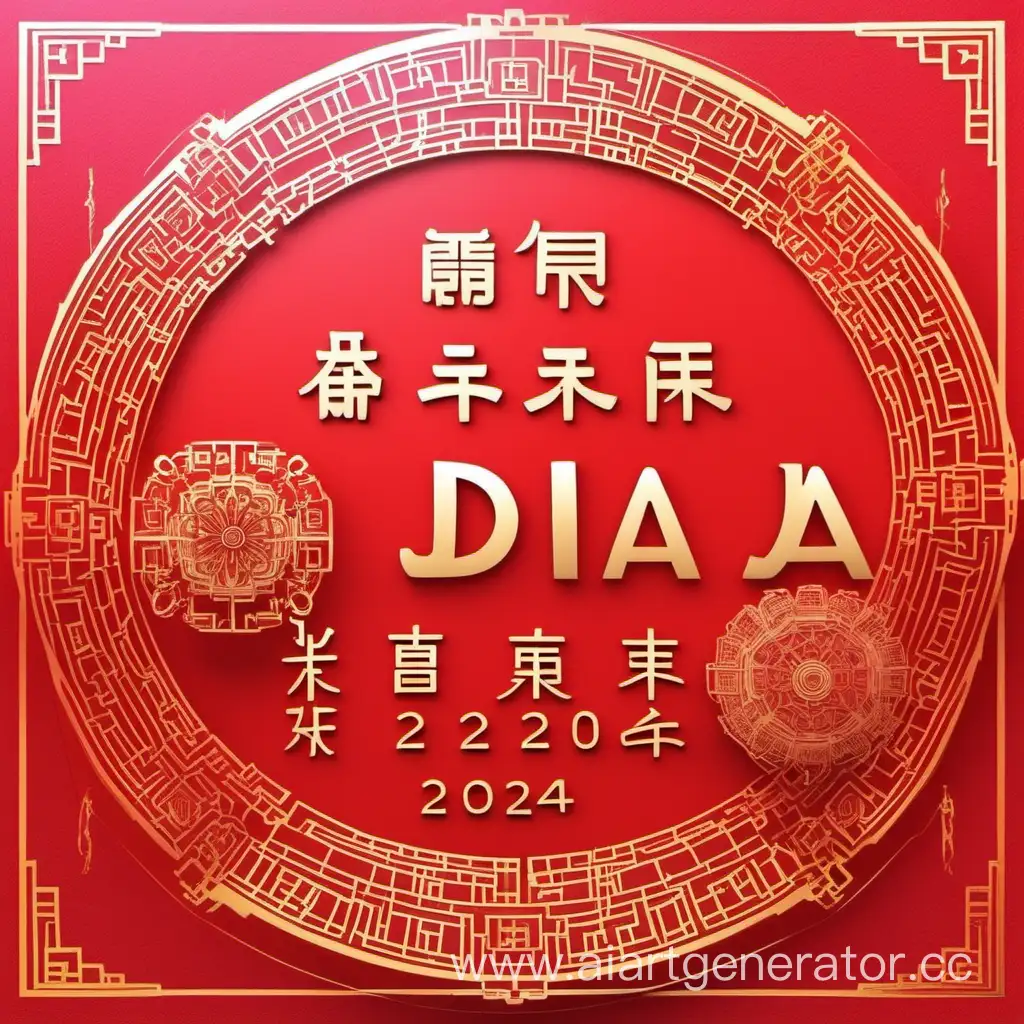 Red-Happy-New-Year-2024-Greeting-Card-for-Friends-of-Dalian-Rijia-Electronics