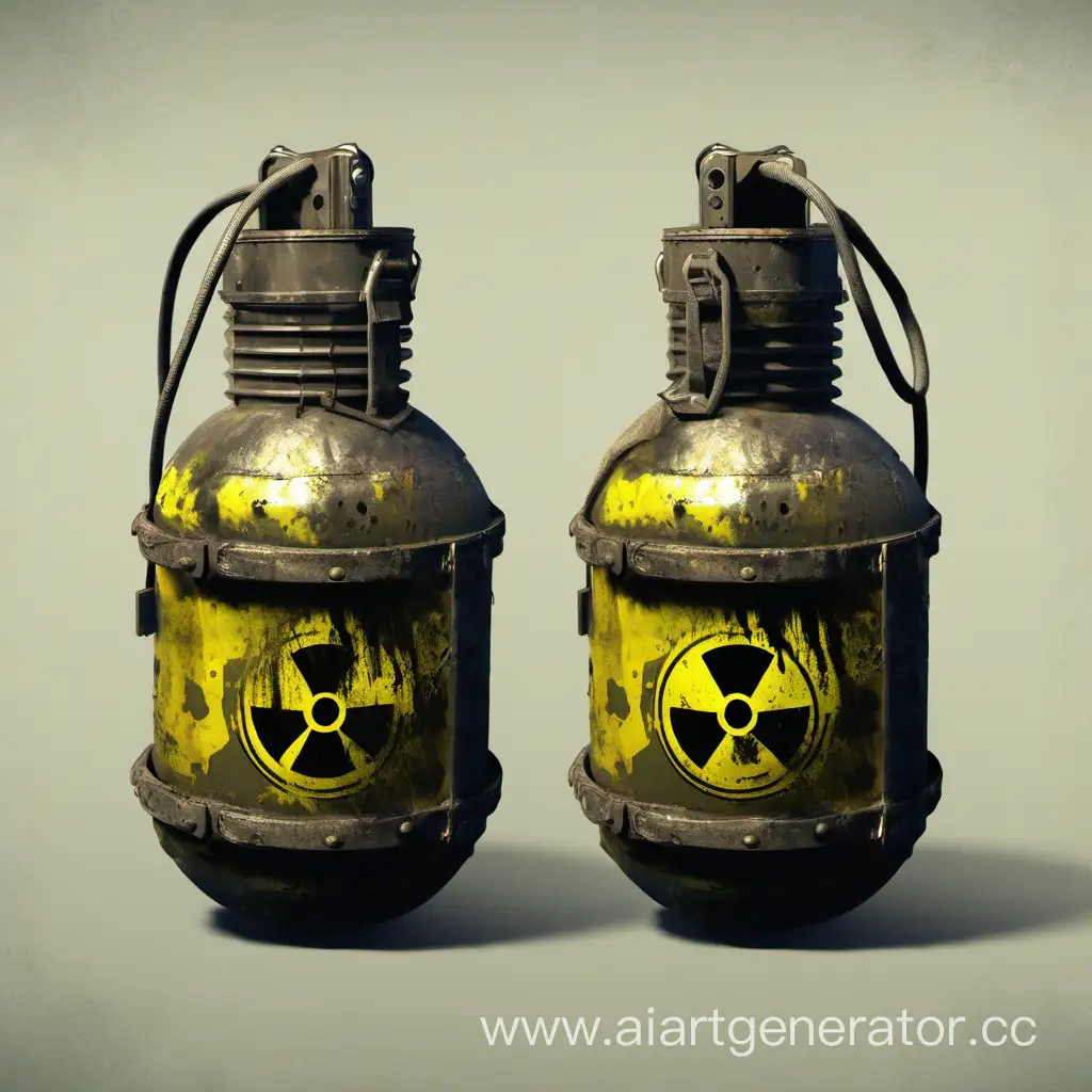 радиоактивная граната, концепт арт, постапокалиптическая