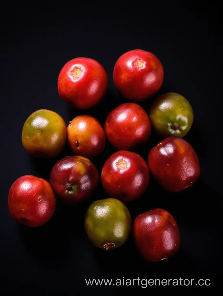 Ziziphus Jujube Fruit on black background