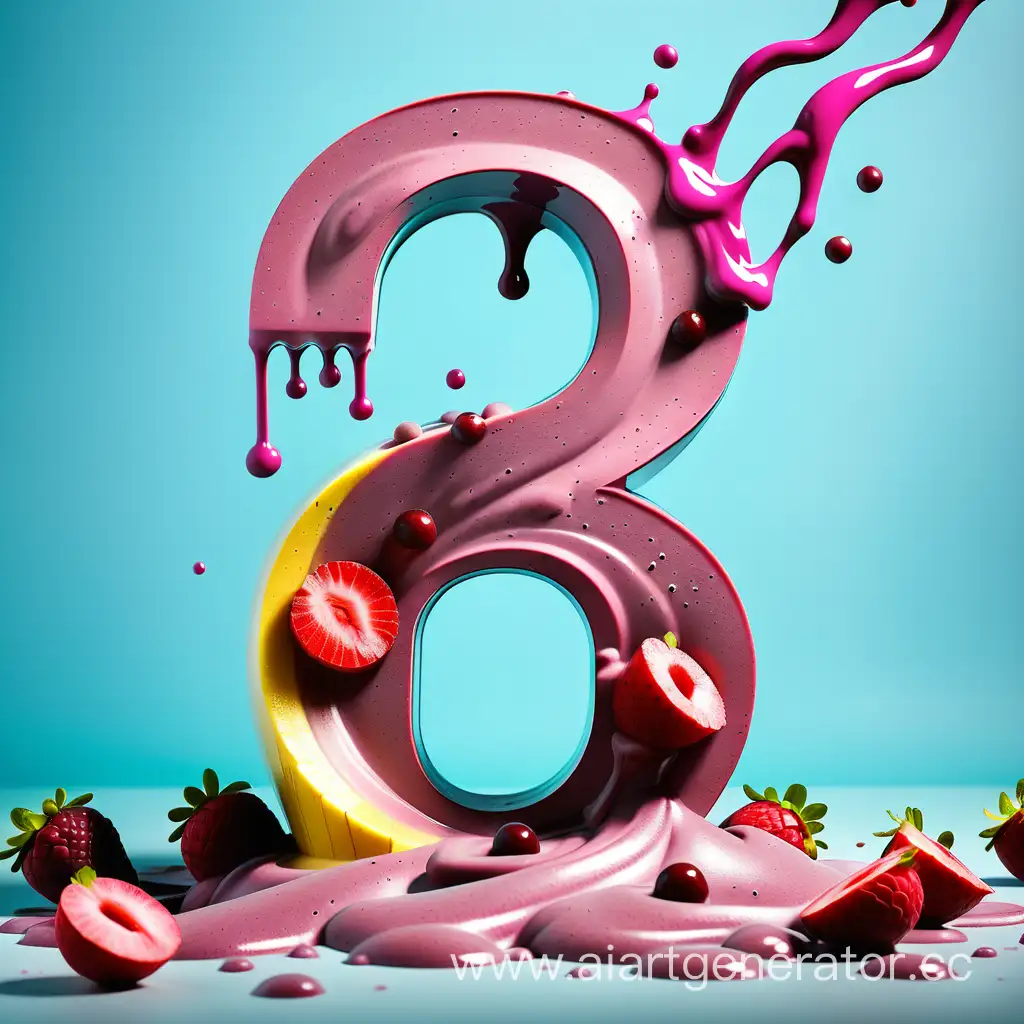 Spilled-Smoothie-Forms-Graceful-Number-Eight