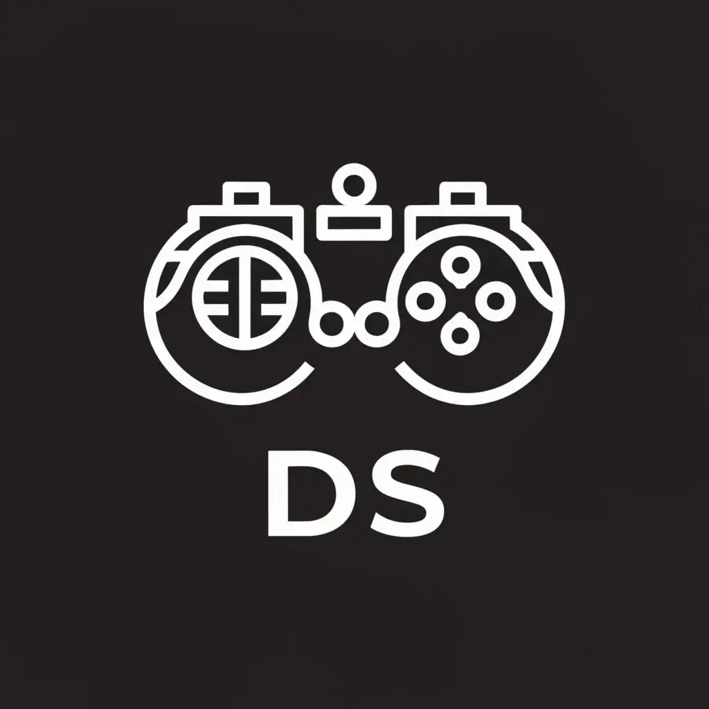 a logo design,with the text "DS", main symbol:GAME CONTROLLER,complex,be used in Technology industry,clear background
