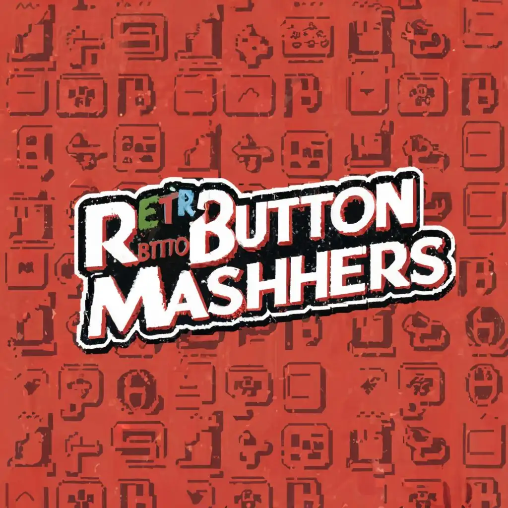 logo, nintendo, with the text "Retro Button Mashers", typography, be used in Entertainment industry