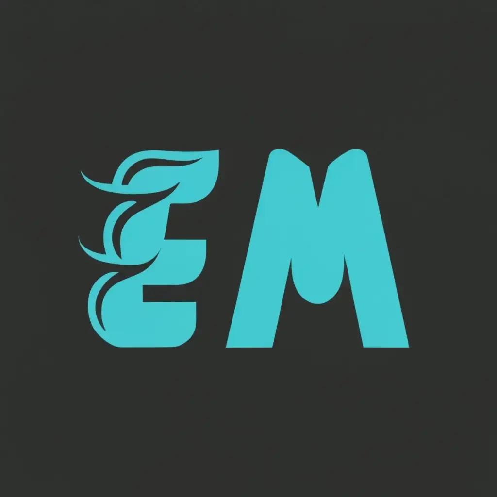 logo, e.m, with the text "e.m advertisement co", typography, be used in Internet industry