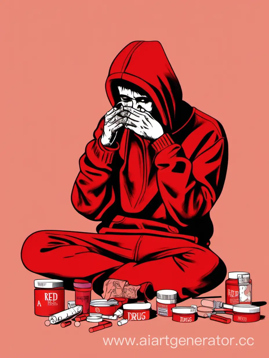 Struggling-with-Addiction-Portrait-of-a-Person-in-Red-Tone