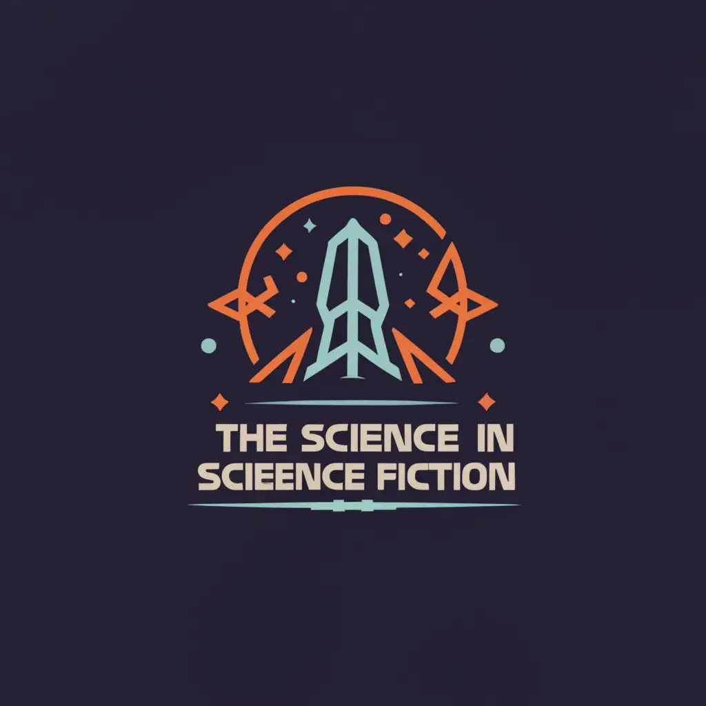 a logo design,with the text "The science in science fiction ", main symbol:StarWars Jedi spacecraft  ,Moderate,be used in Entertainment industry,clear background