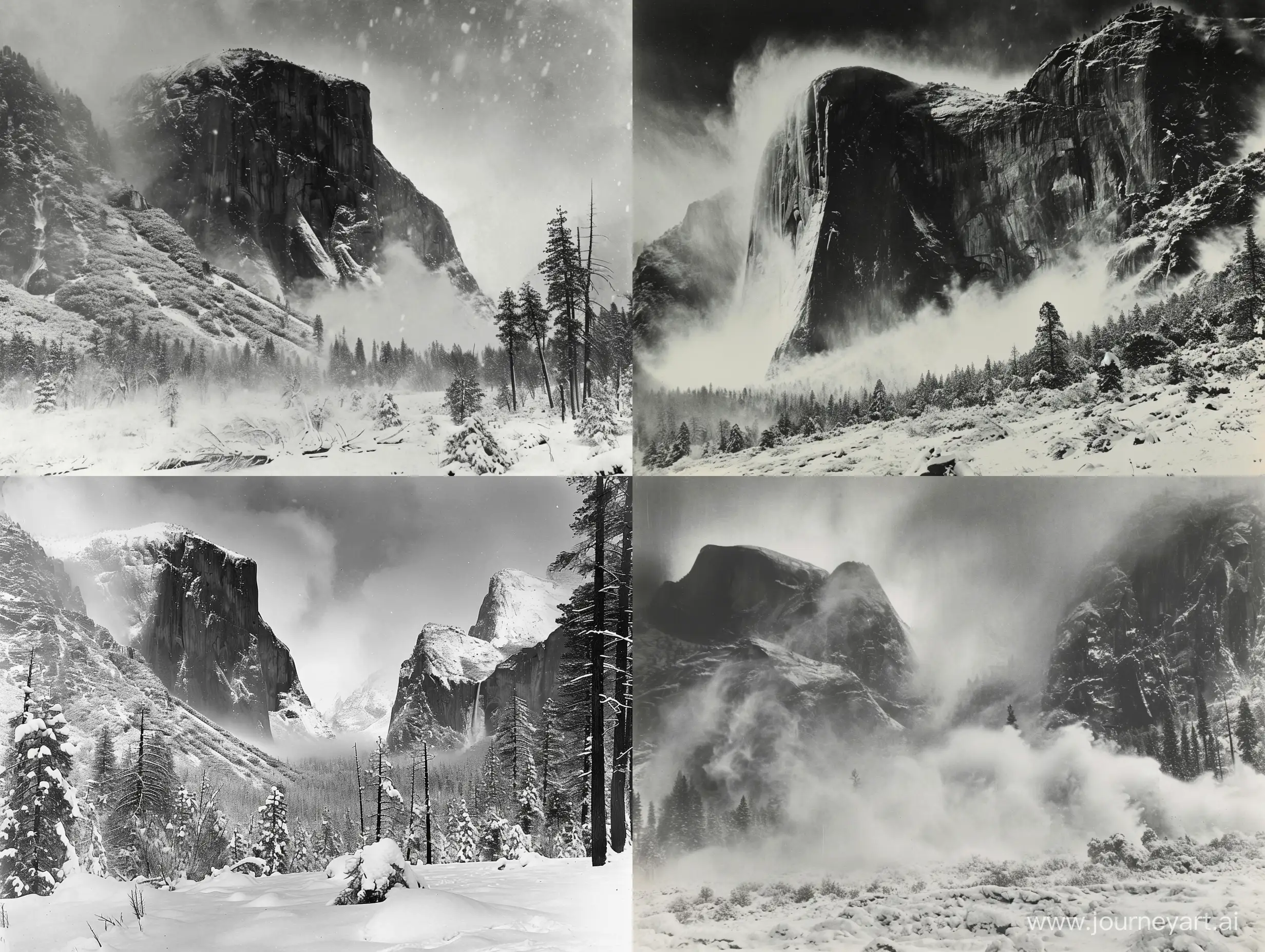 Captivating-Winter-Scene-in-Yosemite-National-Park-by-Ansel-Adams